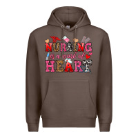 Coffee nursing is a work of heart Premium Hoodie - OliviaCreatesArt