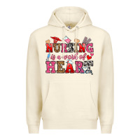 Sandshell nursing is a work of heart Premium Hoodie - OliviaCreatesArt