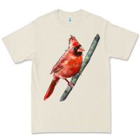 Bone Northern Cardinal Bird Premium Tee - LillyAllenDesigns