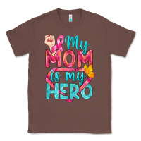 Chestnut My Mom Is My Hero Breast Cancer Classic Tee - BundleAndBundleShop