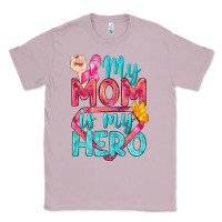 Lilac My Mom Is My Hero Breast Cancer Classic Tee - BundleAndBundleShop