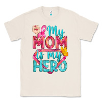 Natural My Mom Is My Hero Breast Cancer Classic Tee - BundleAndBundleShop