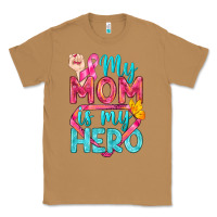 Toasted Coconut My Mom Is My Hero Breast Cancer Classic Tee - BundleAndBundleShop