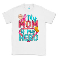 White My Mom Is My Hero Breast Cancer Classic Tee - BundleAndBundleShop