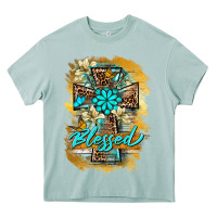 Western Cross Blessed Lily Butterfly Heavy Core Tee | Teevron