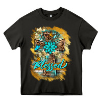 Asphalt western cross blessed lily butterfly Heavy Core Tee - BarkalooDesign