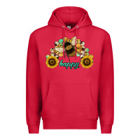 Cardinal bee happy honey comb Premium Hoodie - JahusDesignShop