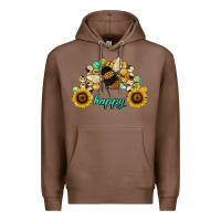 Chestnut bee happy honey comb Premium Hoodie - JahusDesignShop