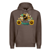 Coffee bee happy honey comb Premium Hoodie - JahusDesignShop