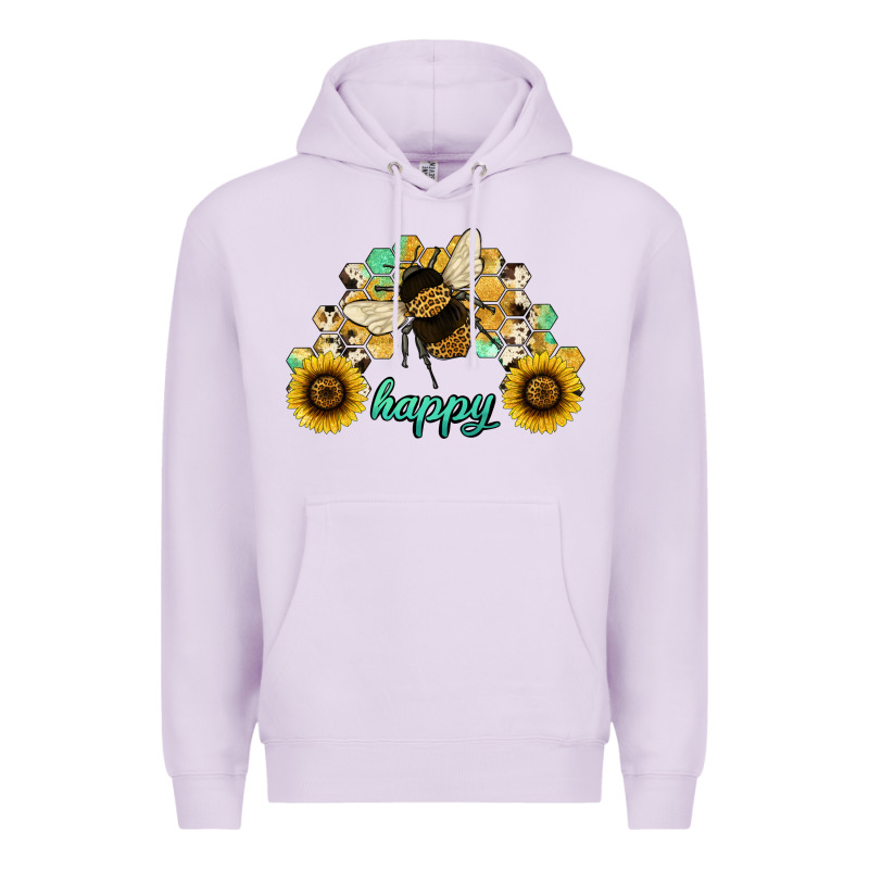 Bee Happy Honey Comb Premium Hoodie by JahusDesignShop | Teevron
