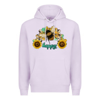 Lilac bee happy honey comb Premium Hoodie - JahusDesignShop