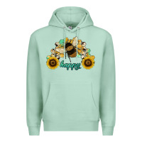 Seafoam bee happy honey comb Premium Hoodie - JahusDesignShop