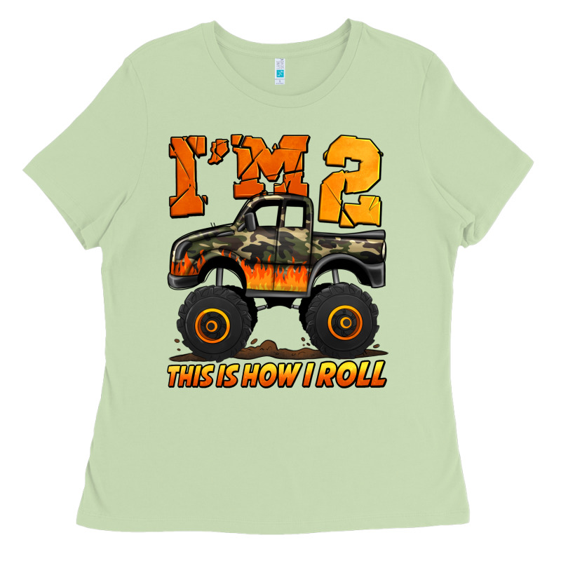 I'm Two This Is How I Roll Monster Truck Birthday Ladies Tee by Jasminsmagicworld | Teevron