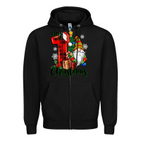 Black my first christmas gnome Zipper Hoodie - CowGirlArtShop