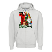 Dove Grey my first christmas gnome Zipper Hoodie - CowGirlArtShop