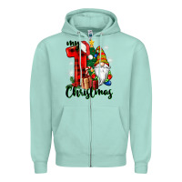 Seafoam my first christmas gnome Zipper Hoodie - CowGirlArtShop