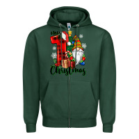 Sports Green my first christmas gnome Zipper Hoodie - CowGirlArtShop