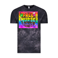 Cloud Black Free Nurse Hugs LGBTQ+ Tumbler Vintage Tee - BundleAndBundleShop