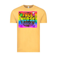 Vintage Mustard Free Nurse Hugs LGBTQ+ Tumbler Vintage Tee - BundleAndBundleShop