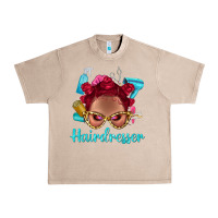 French Oak Afro Bantu Knots Red Hairdresser With Leopard Glasses Bbs Urban Heavy Tee - BundleAndBundleShop