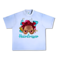 Grape Ice Afro Bantu Knots Red Hairdresser With Leopard Glasses Bbs Urban Heavy Tee - BundleAndBundleShop