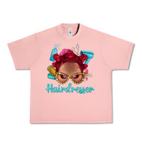Salmon Afro Bantu Knots Red Hairdresser With Leopard Glasses Bbs Urban Heavy Tee - BundleAndBundleShop