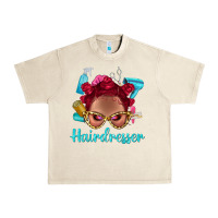 Afro Bantu Knots Red Hairdresser With Leopard Glasses Bbs Urban Heavy Tee | Teevron