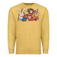 Antique Gold Baseball Coffee Cups Premium Sweatshirt - FaDigitalArtStudio