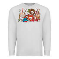 Dove Grey Baseball Coffee Cups Premium Sweatshirt - FaDigitalArtStudio