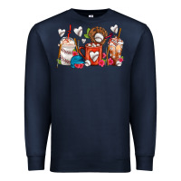 Navy Baseball Coffee Cups Premium Sweatshirt - FaDigitalArtStudio