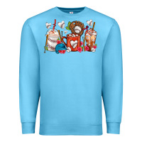 Ocean Blue Baseball Coffee Cups Premium Sweatshirt - FaDigitalArtStudio