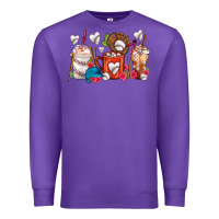 Purple Baseball Coffee Cups Premium Sweatshirt - FaDigitalArtStudio