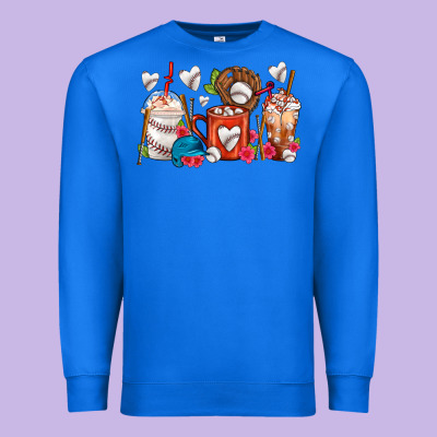 Baseball Coffee Cups Premium Sweatshirt Designed By Fadigitalartstudio