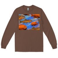 Chestnut California Golden Trout Garibaldi Fish Background Long Sleeve Tee - Bettercallsaul