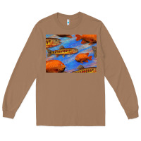 Toasted Coconut California Golden Trout Garibaldi Fish Background Long Sleeve Tee - Bettercallsaul