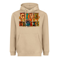 Mushroom Give Thanks Thanksgiving Heavyweight Hoodie - FaDigitalArtStudio