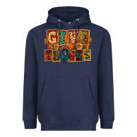 Navy Give Thanks Thanksgiving Heavyweight Hoodie - FaDigitalArtStudio