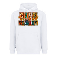 White Give Thanks Thanksgiving Heavyweight Hoodie - FaDigitalArtStudio