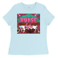 Baby Blue western nurse life needle Ladies Tee - BarkalooDesign