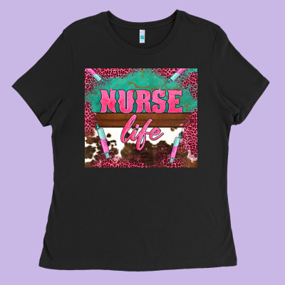 Western Nurse Life Needle Ladies Tee Designed By Barkaloodesign
