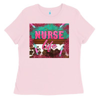 Bubblegum Pink western nurse life needle Ladies Tee - BarkalooDesign