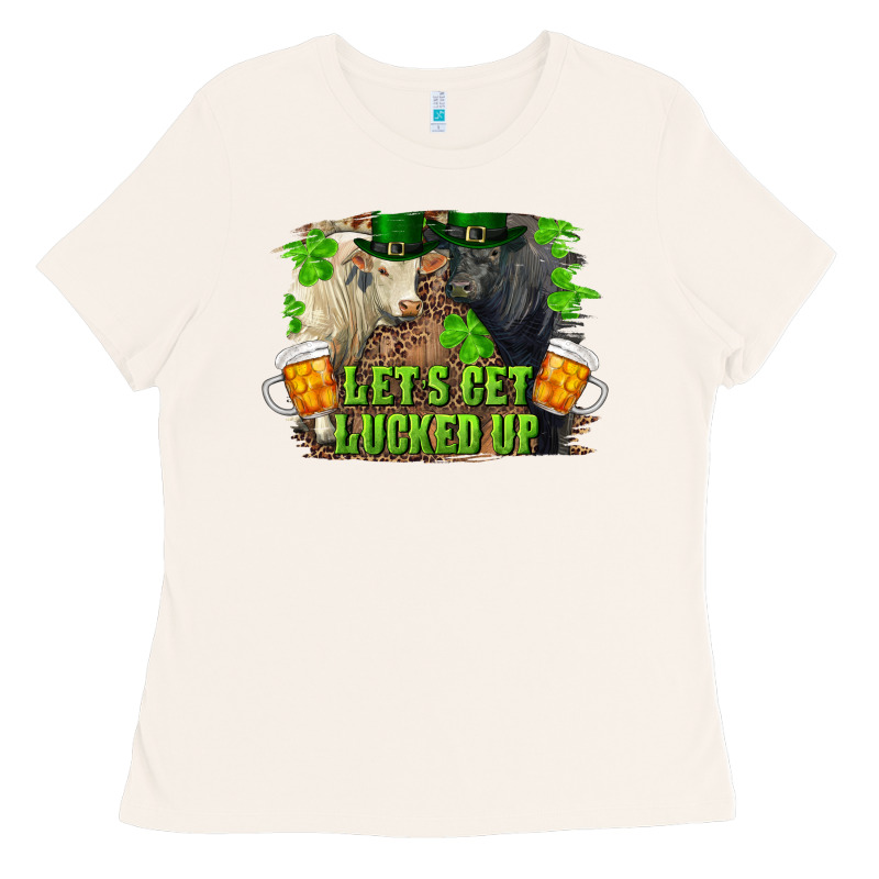 Let's Get Lucked Up Charolais And Black Angus Bull Ladies Tee by RanaPortraitStore | Teevron