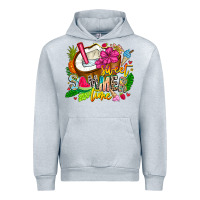 Heather Grey summer time Urban Hoodie - CowhideDigitalArt