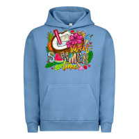 Pigment Pebble Blue summer time Urban Hoodie - CowhideDigitalArt