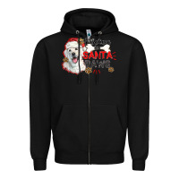Black i believe in santa paws Zipper Hoodie - CowGirlArtShop