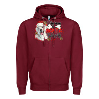 Burgundy i believe in santa paws Zipper Hoodie - CowGirlArtShop