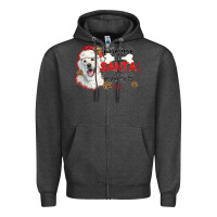 Charcoal Heather i believe in santa paws Zipper Hoodie - CowGirlArtShop