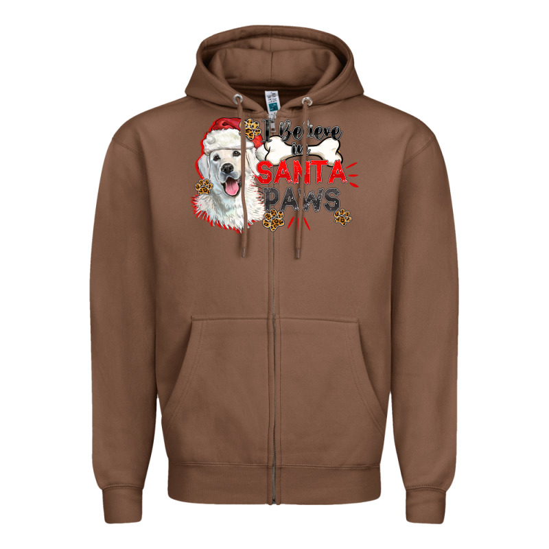 I Believe In Santa Paws Zipper Hoodie by CowGirlArtShop | Teevron