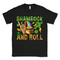 Black Shamrock and roll Classic Tee - BundleAndBundleShop