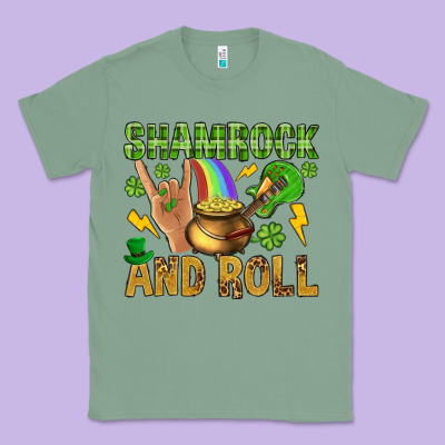 Shamrock And Roll Classic Tee Designed By Bundleandbundleshop